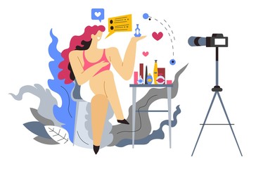 Makeup artist or stylist, Internet beauty blogger, girl and cosmetics