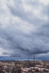 View of downtown Santa Fe, New Mexico, USA