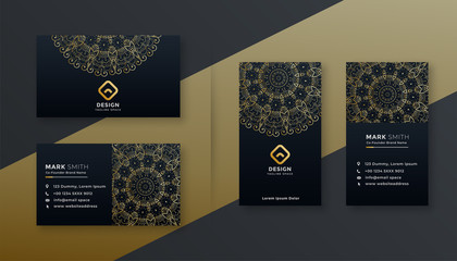 premium luxury business card dark design template