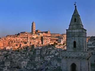 Fototapeta na wymiar Blick auf die Altstadt (Sassi) von Matera, Basilicata/ Italien