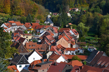 Die Dächer von  Stolberg, Südharz (Sachsen-Anhalt)/ Deutschland