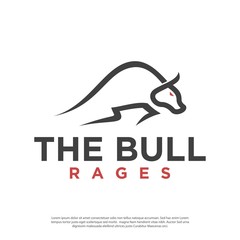 logo vector line art masculine bull