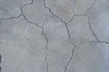  Crack in concrete on the city streets