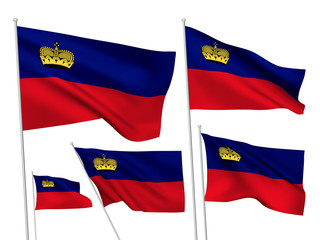 Vector flags of Liechtenstein