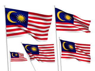 Vector flags of Malaysia