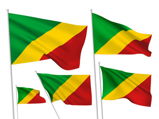 Vector flags of Republic of the Congo