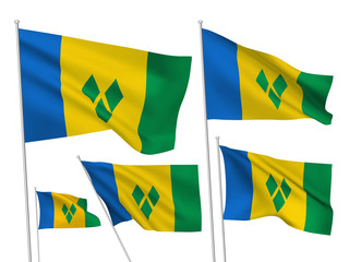 Vector flags of Saint Vincent and the Grenadines