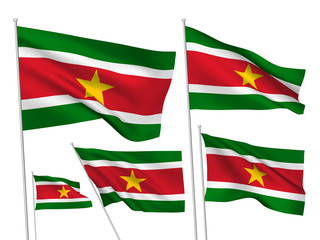 Vector flags of Surinam