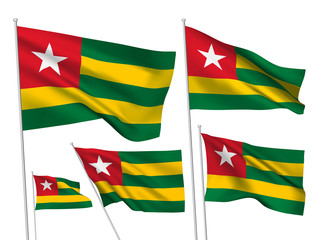 Vector flags of Togo