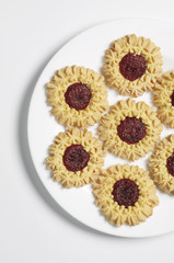 Close up of sweet cookies with filling