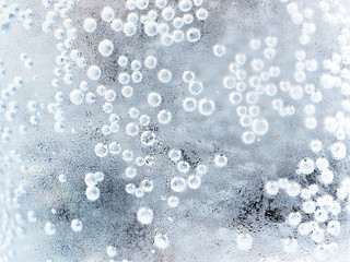 soda water macro with bubbles