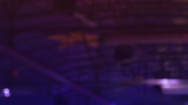 Colorful  lights on the stage