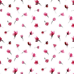 Watercolor painted flowers