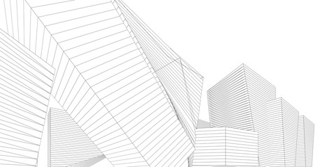 Fototapeta premium abstract background modern architectural scenery lines