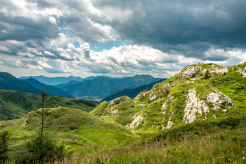 Summer day trekking in the Carnic Alps, Friuli Venezia-Giulia, Italy