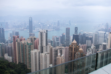 Naklejka premium hong kong skyline
