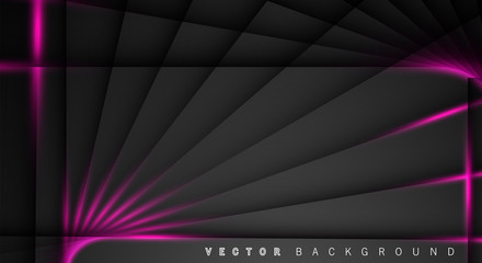 Pink light line shadow dark grey luxury background