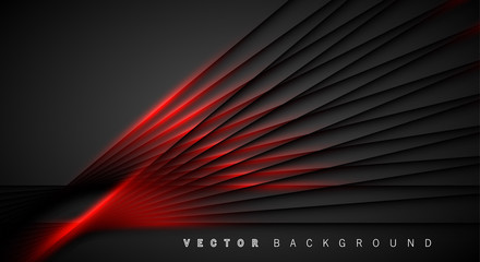 Red light line shadow dark grey luxury background