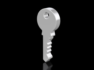 Metallic key symbol