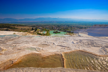 Travertine terrace formations