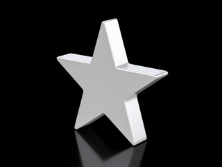 Fototapeta premium Metallic star symbol