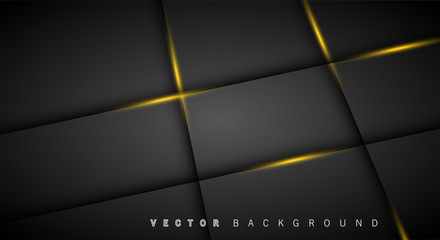 Gold light line shadow dark grey luxury background