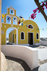 Buildings of the Folklore Museum in Fira, Santorini.