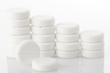 white pills, healthcare and medicine