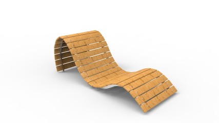 Lounge sunbed 3d renderingisolated in white background