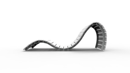 Lounge sunbed 3d renderingisolated in white background