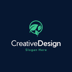 Green Leaf Icon Vector Illustrations, Abstract green leaf logo icon vector design. Landscape design, garden, Plant, nature and ecology vector logo. Ecology Happy life Logotype concept icon.