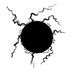 hand drawn electrical plasma sphere surrounded electrical plasma lightning storm doodle