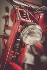 Classic vintage motorcycle headlight