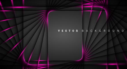 Pink light line shadow dark grey luxury background