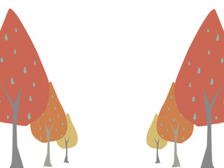 Frame of trees, vector illustration.