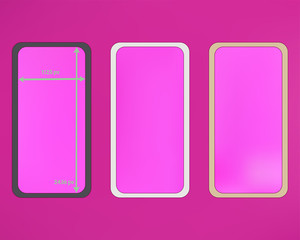 Mesh, magenta colored phone backgrounds kit.