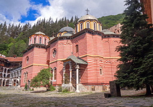 Famous Rila Monastery, founded in the 10th century, Bulgaria.