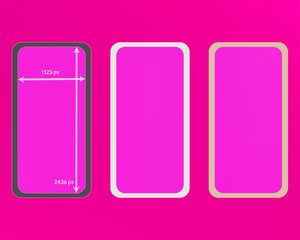 Mesh, pink colored phone backgrounds kit.