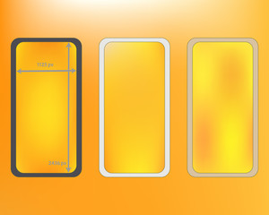 Mesh, yellow colored phone backgrounds kit.