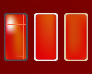 Mesh, red colored phone backgrounds kit.