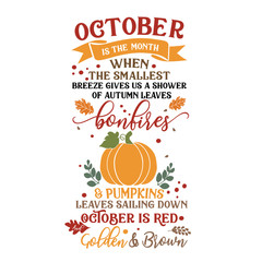 October is the Month - Fall SVG