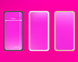 Mesh, pink colored phone backgrounds kit.