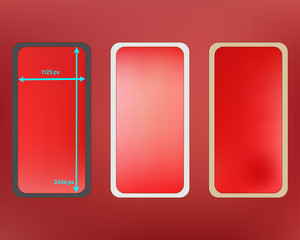 Mesh, coral colored phone backgrounds kit.
