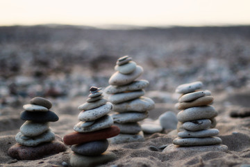 zen background, stones in a stack
