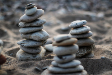 zen background, stones in a stack