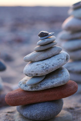 Fototapeta na wymiar zen background, stones in a stack