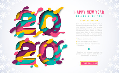 New Year 2020 banner template
