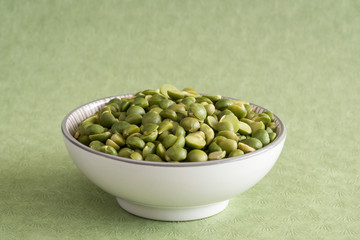 Green Split Peas in a Bowl