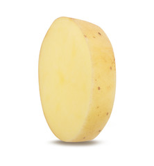 Fresh potato isolated on white background  with clipping path
