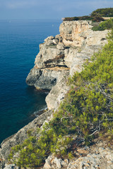 Fototapeta na wymiar Cliffs on the mediterranean sea